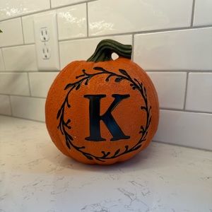 NEW! “K” Faux Decoration Pumpkin